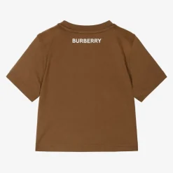 Burberry Baby Boys Brown Cotton T-Shirt DarkBirchBrown Discount