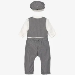 Beau KiD Baby Boys Grey & White Cotton Trouser Set Hot