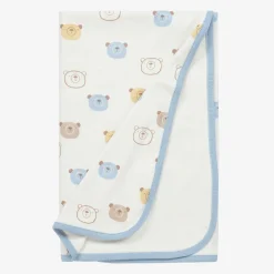 Kissy Love Baby Boys Ivory Cotton Bear Talk Blanket (73cm) Best