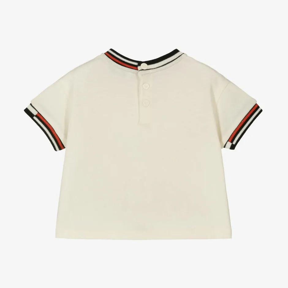 Emporio Armani Baby Boys Ivory Cotton T-Shirt Hot