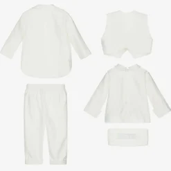 Romano Baby Boys Ivory Tuxedo Suit