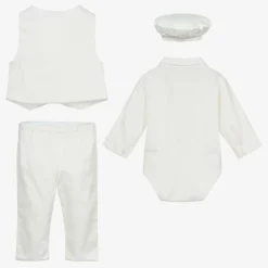 Beau KiD Baby Boys Ivory Waistcoat Suit New
