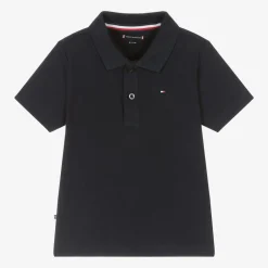 Tommy Hilfiger Baby Boys Navy Blue Cotton Polo Shirt Clearance