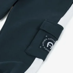 AIGNER Baby Boys Navy Blue Cotton Cargo Joggers Hot