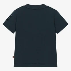 AIGNER Baby Boys Navy Blue Cotton T-Shirt Sale