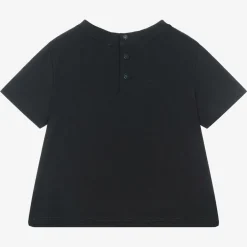 Emporio Armani Baby Boys Navy Blue Cotton T-Shirt Online