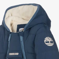 Timberland Baby Boys Navy Blue Padded Snowsuit Clearance