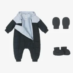 BOSS Baby Boys Navy Blue Snowsuit