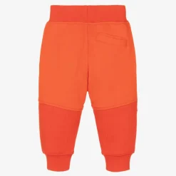 Burberry Baby Boys Orange Cotton Joggers New