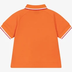 Burberry Baby Boys Orange Logo Polo Shirt LightCoralOrange Discount