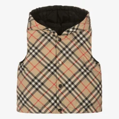 Burberry Baby Boys Vintage Check Reversible Gilet ArchiveBeige Sale