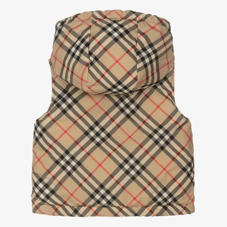 Burberry Baby Boys Vintage Check Reversible Gilet ArchiveBeige Sale