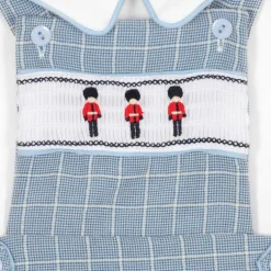 Beau KiD Baby Boys White & Blue Dungaree Shorts Set Sale