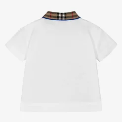 Burberry Baby Boys White Check Polo Shirt Best