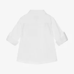 Guess Baby Boys White Cotton Bear Shirt Online