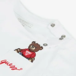 Guess Baby Boys White Cotton Bear T-Shirt Best
