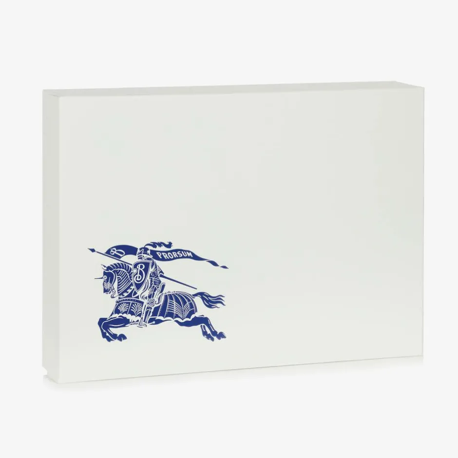 Burberry Baby Boys White Cotton EKD Gift Set Online