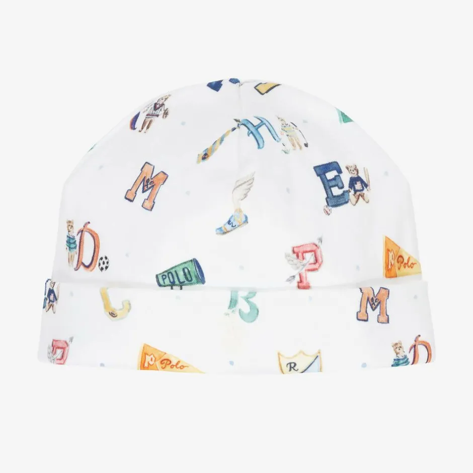 Ralph Lauren Baby Boys White Cotton Layette Hat