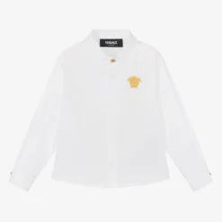 Versace Baby Boys White Cotton Medusa Shirt Sale