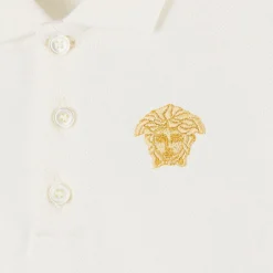Versace Baby Boys White Cotton Polo Shirt Sale