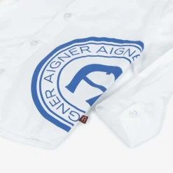 AIGNER Baby Boys White Cotton Shirt Outlet