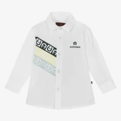 AIGNER Baby Boys White Cotton Shirt