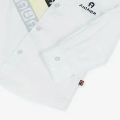 AIGNER Baby Boys White Cotton Shirt