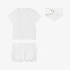 Versace Baby Boys White Cotton Shorts Set
