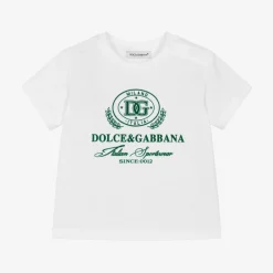 Dolce amp; Gabbana Baby Boys White Cotton T-Shirt Online