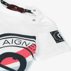 AIGNER Baby Boys White Cotton T-Shirt Hot