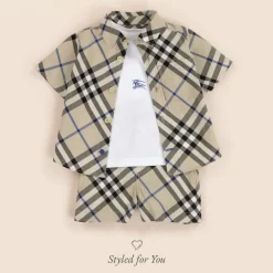 Burberry Baby Boys White EKD Cotton T-Shirt Sale