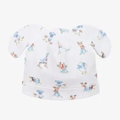 Kissy Kissy Baby Boys White Pima Cotton Playground Pups Hat Sale