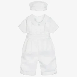 Beau KiD Baby Boys White Shorts Set