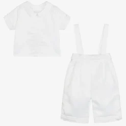 Beau KiD Baby Boys White Shorts Set