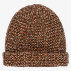 Gucci Baby Brown Kitted Wool Hat Clearance