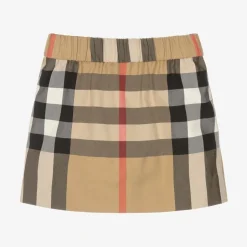 Burberry Baby Girls Beige Check Skirt