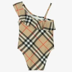 Burberry Baby Girls Beige Check Swimsuit Sale