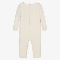Guess Baby Girls Beige Cotton Bear Romper