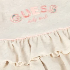 Guess Baby Girls Beige Cotton Dress Hot