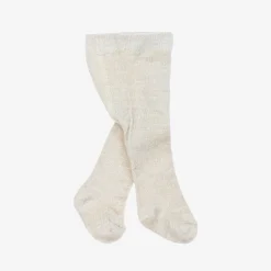 Mayoral Newborn Baby Girls Beige Cotton Glitter Tights Discount