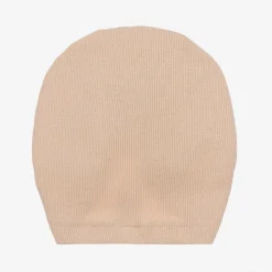 Jamiks Baby Girls Beige Ribbed Cotton Turban Clearance