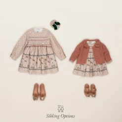 Miranda Baby Girls Beige Star Print Dress Clearance