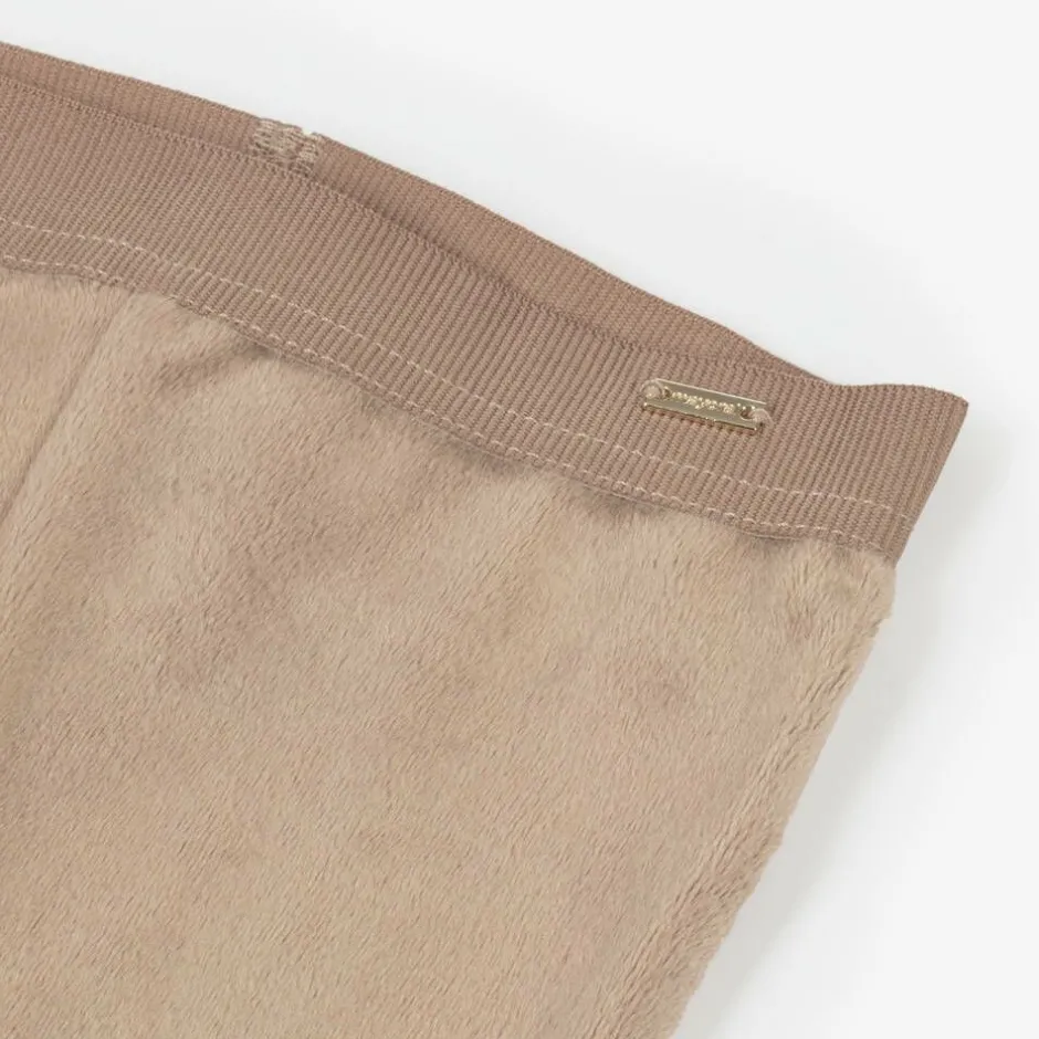 Mayoral Baby Girls Beige Velour Leggings Clearance