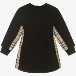 Burberry Baby Girls Black Cotton Check Dress Online