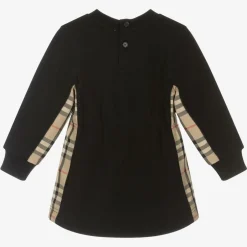 Burberry Baby Girls Black Cotton Check Dress Online
