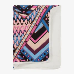 PUCCI Baby Girls Blue & Pink Vivara Blanket (88cm) New