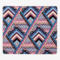 PUCCI Baby Girls Blue & Pink Vivara Blanket (88cm) New