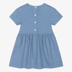 Burberry Baby Girls Blue Cotton Dress Best