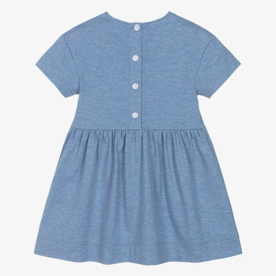 Burberry Baby Girls Blue Cotton Dress Best