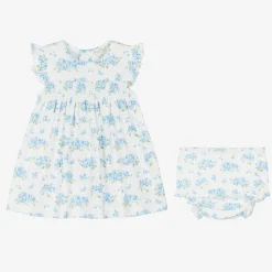 Kissy Kissy Baby Girls Blue Cotton Heavenly Hydrangeas Dress Best